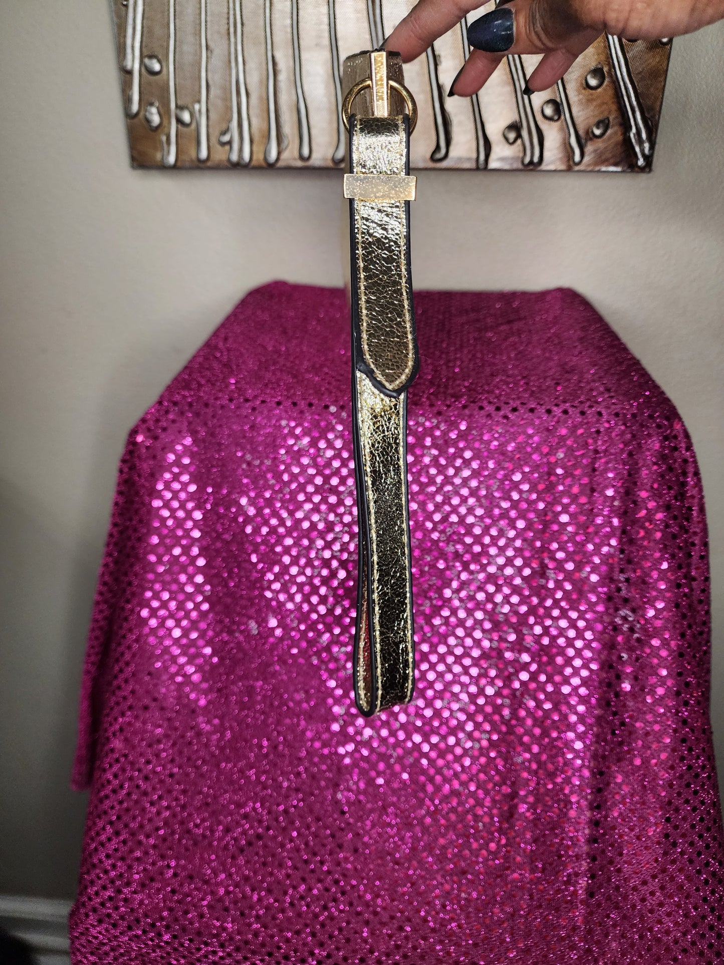 Gold Foil Clutch/Wristlet