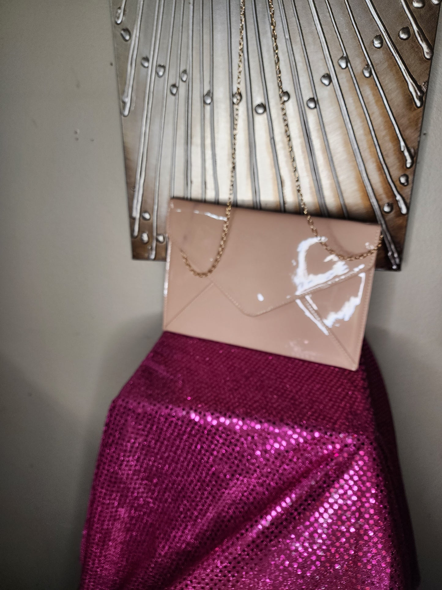 Caramel Patent Leather Crossbody/Clutch