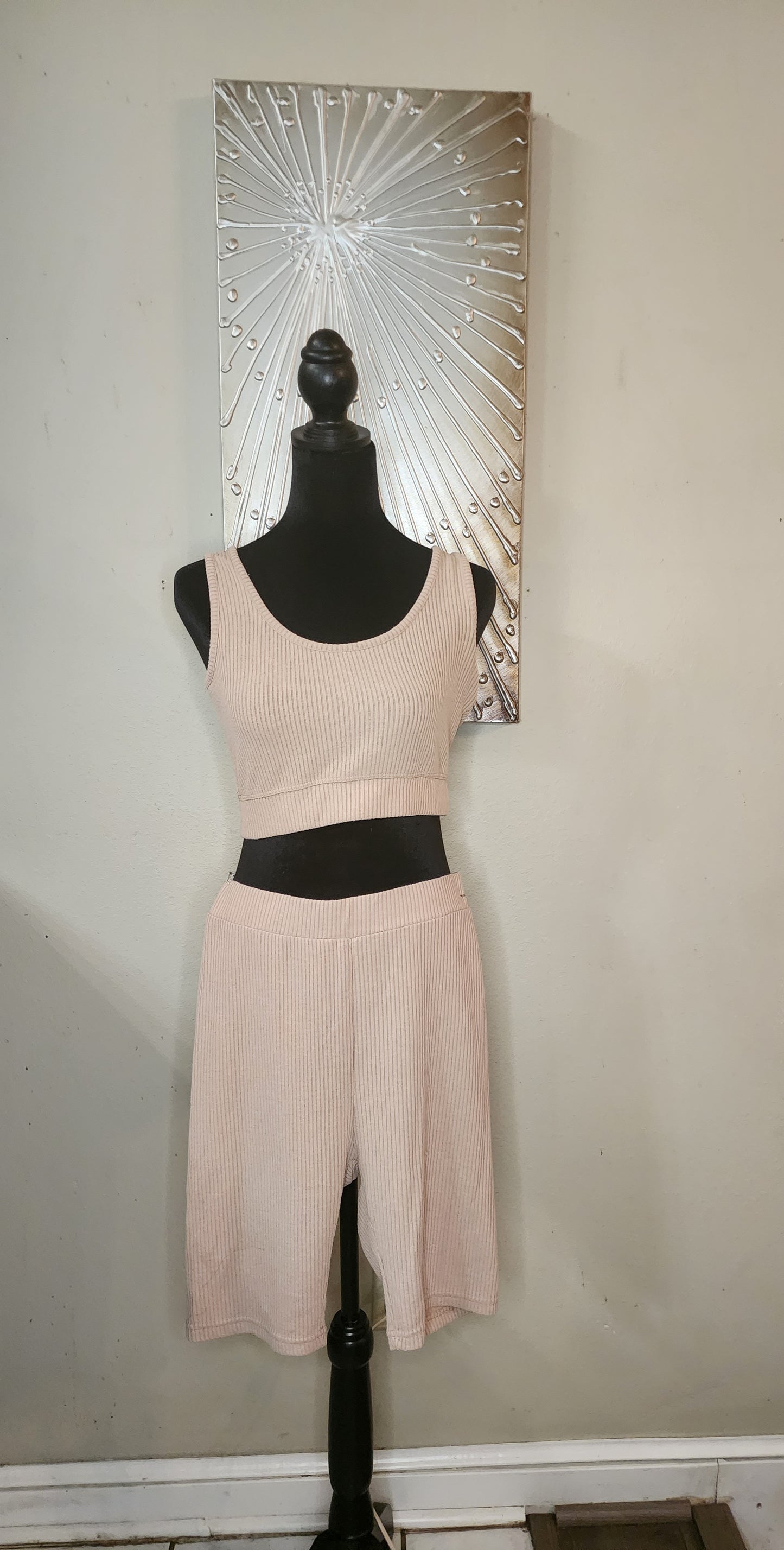 Roma Concept Ribbed 2 Piece Short Set
