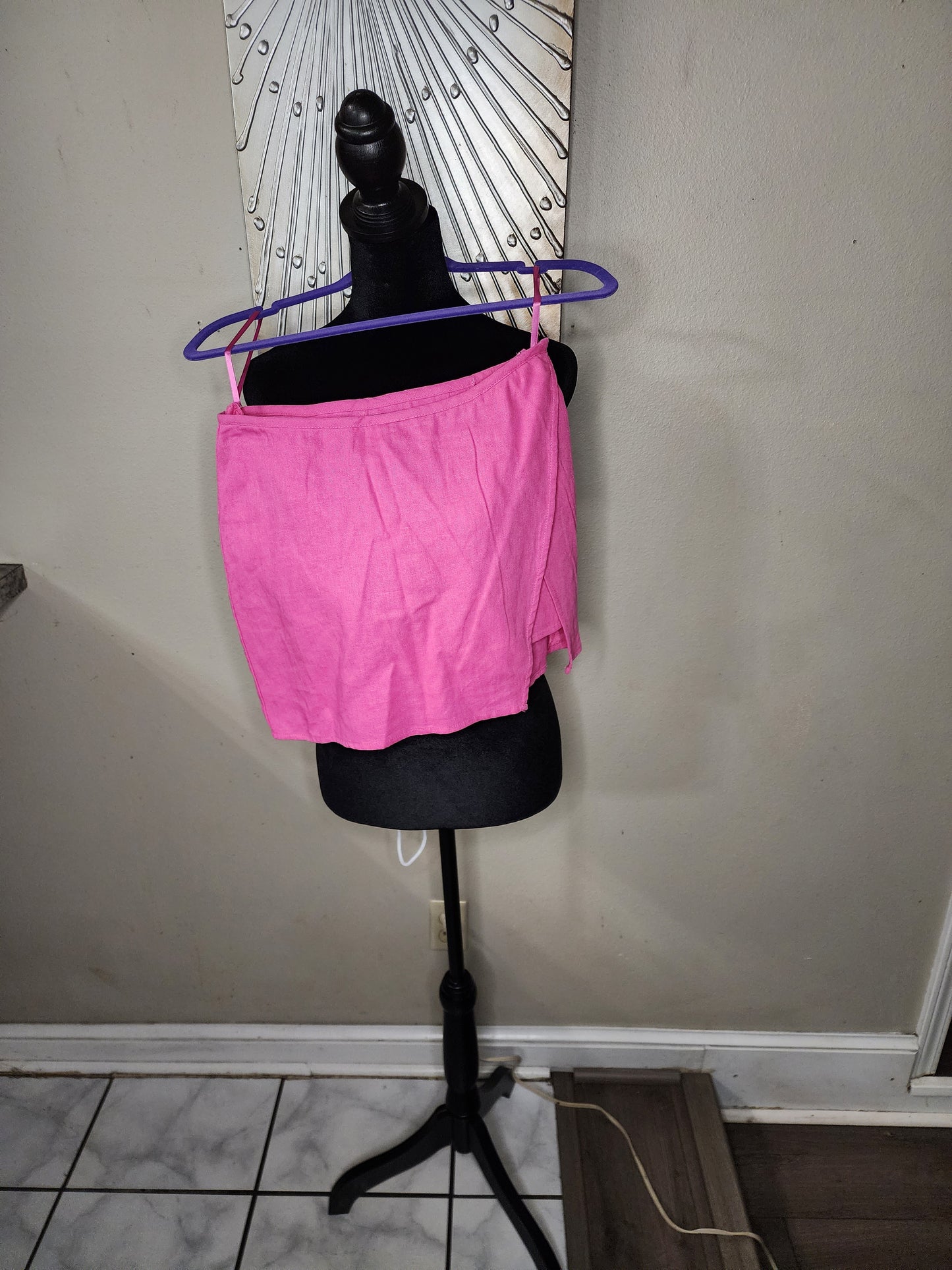 Cotton Candy LA Pink Linen Skort