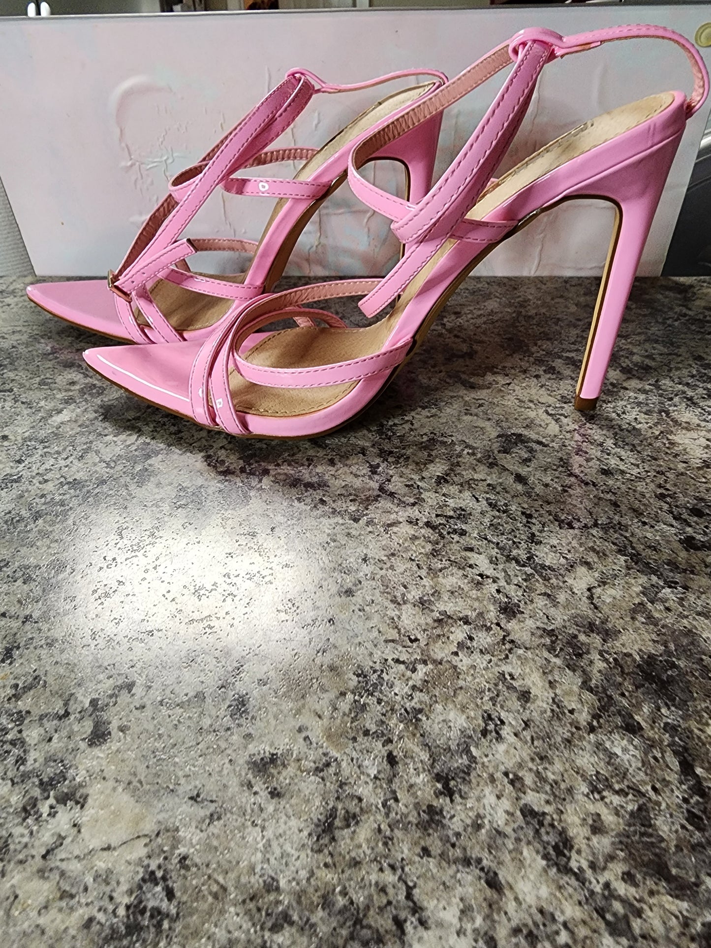 Liliana Pink Strappy Heels