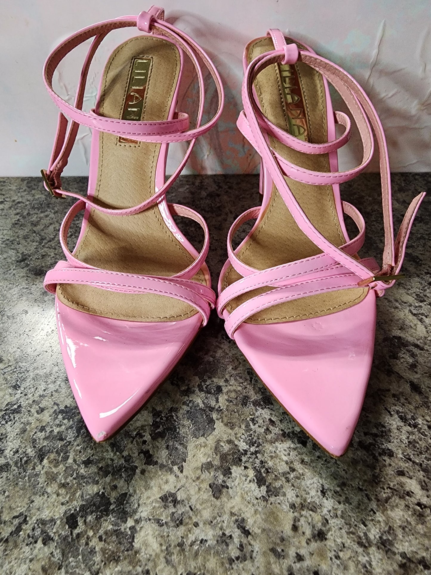 Liliana Pink Strappy Heels