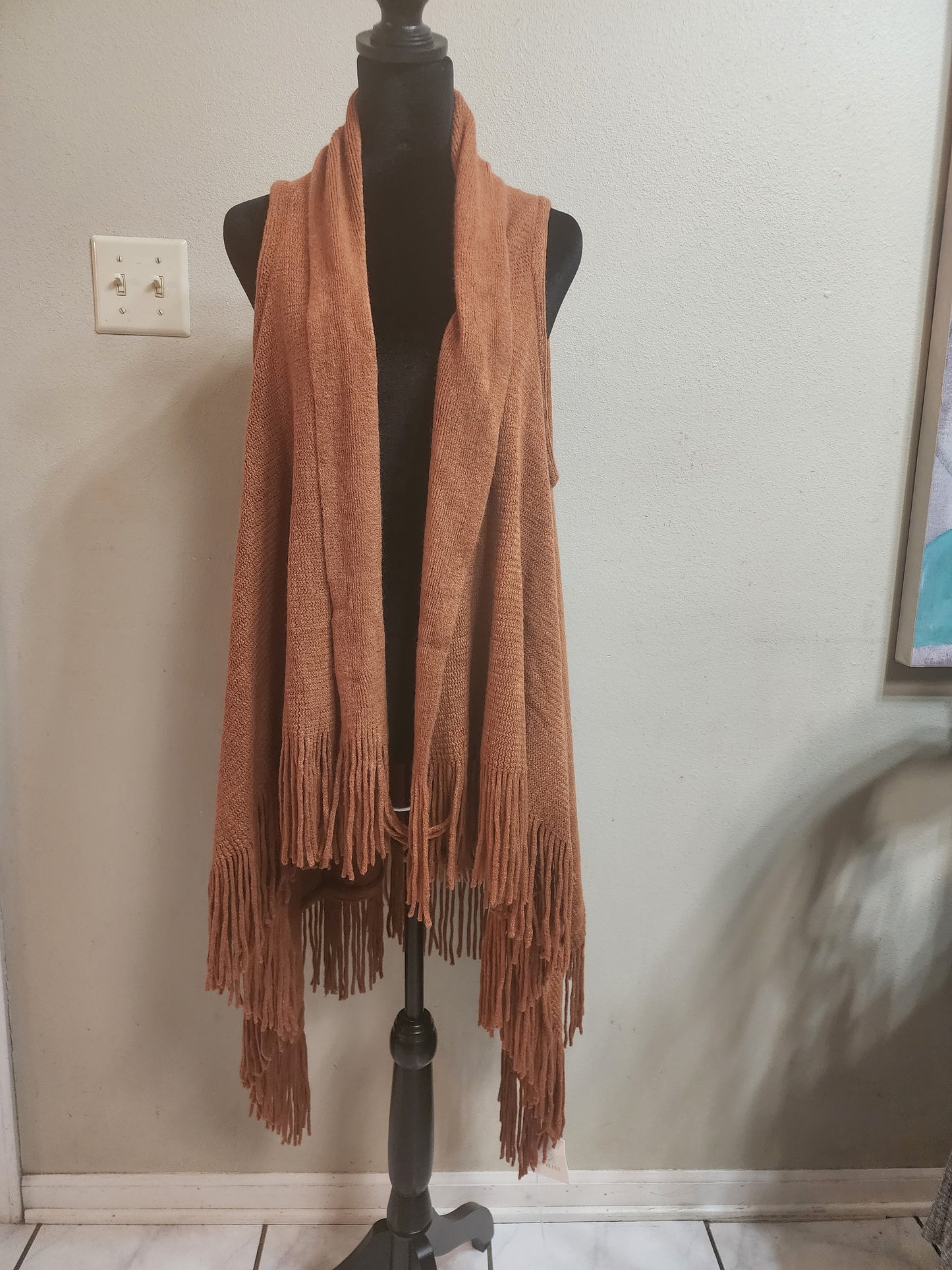 Skyline Rust High Low Cardigan