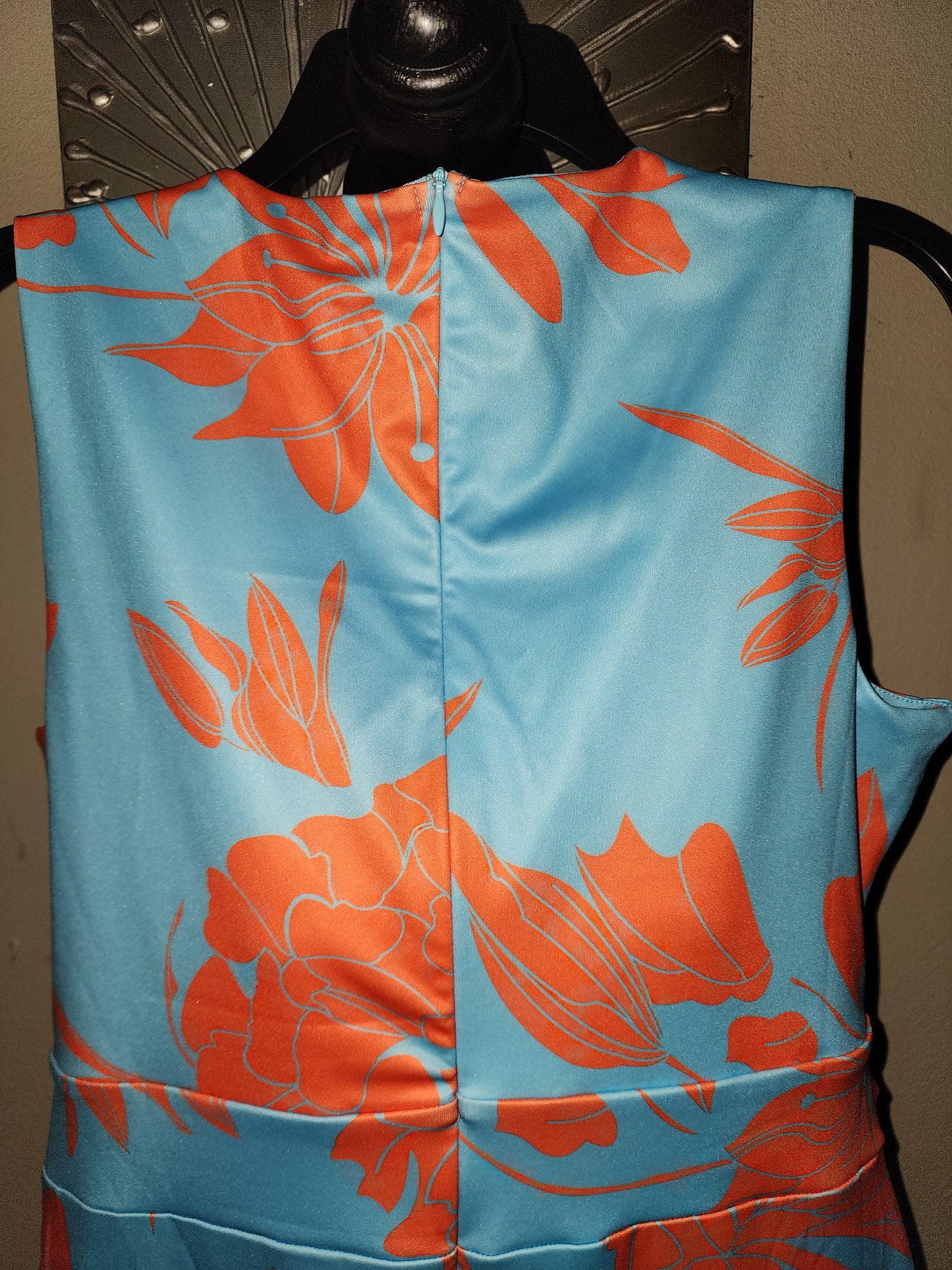 ChicMe Orange and Blue Jumpsuit