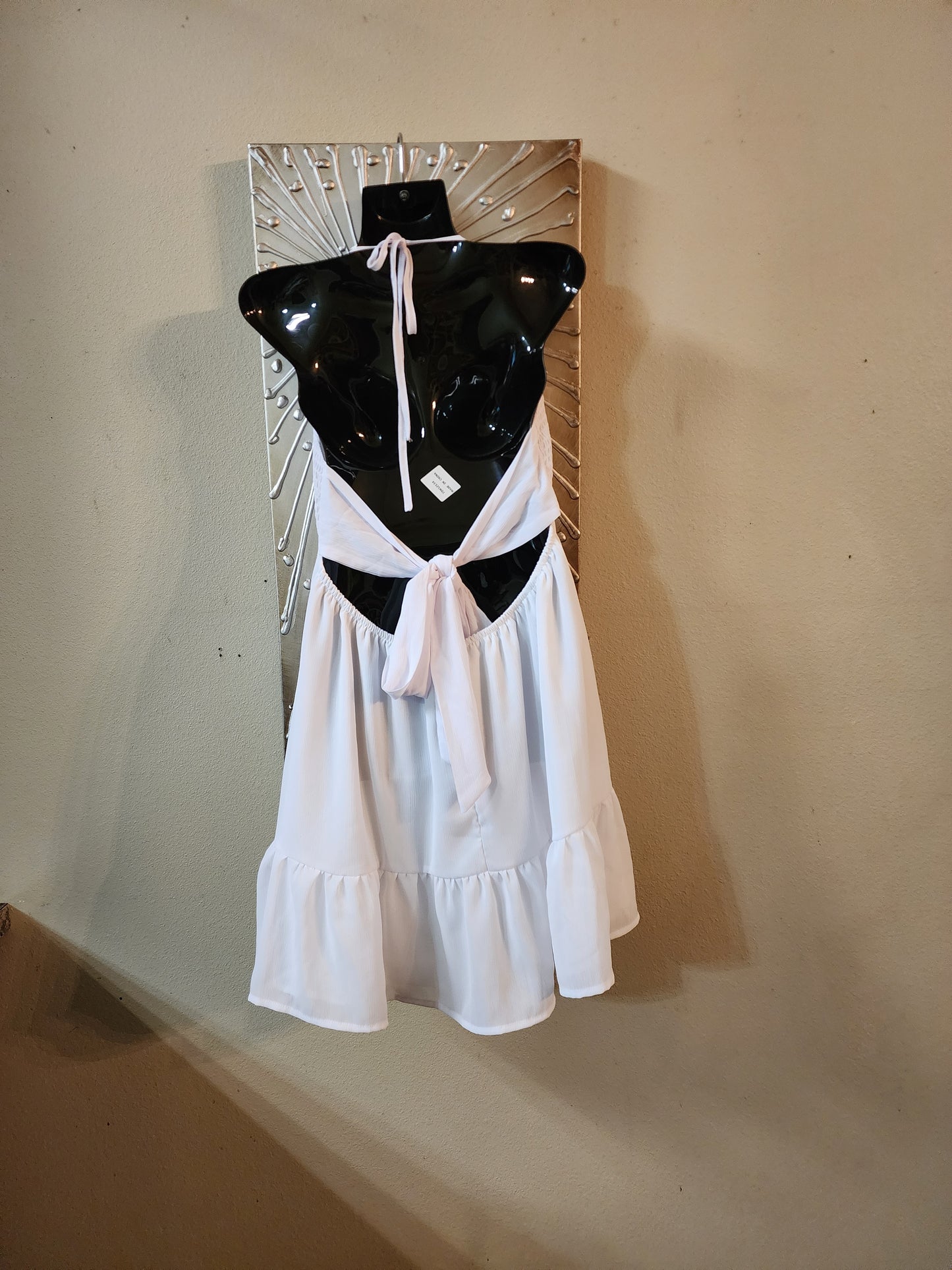 Shein Vacay White Halter Dress