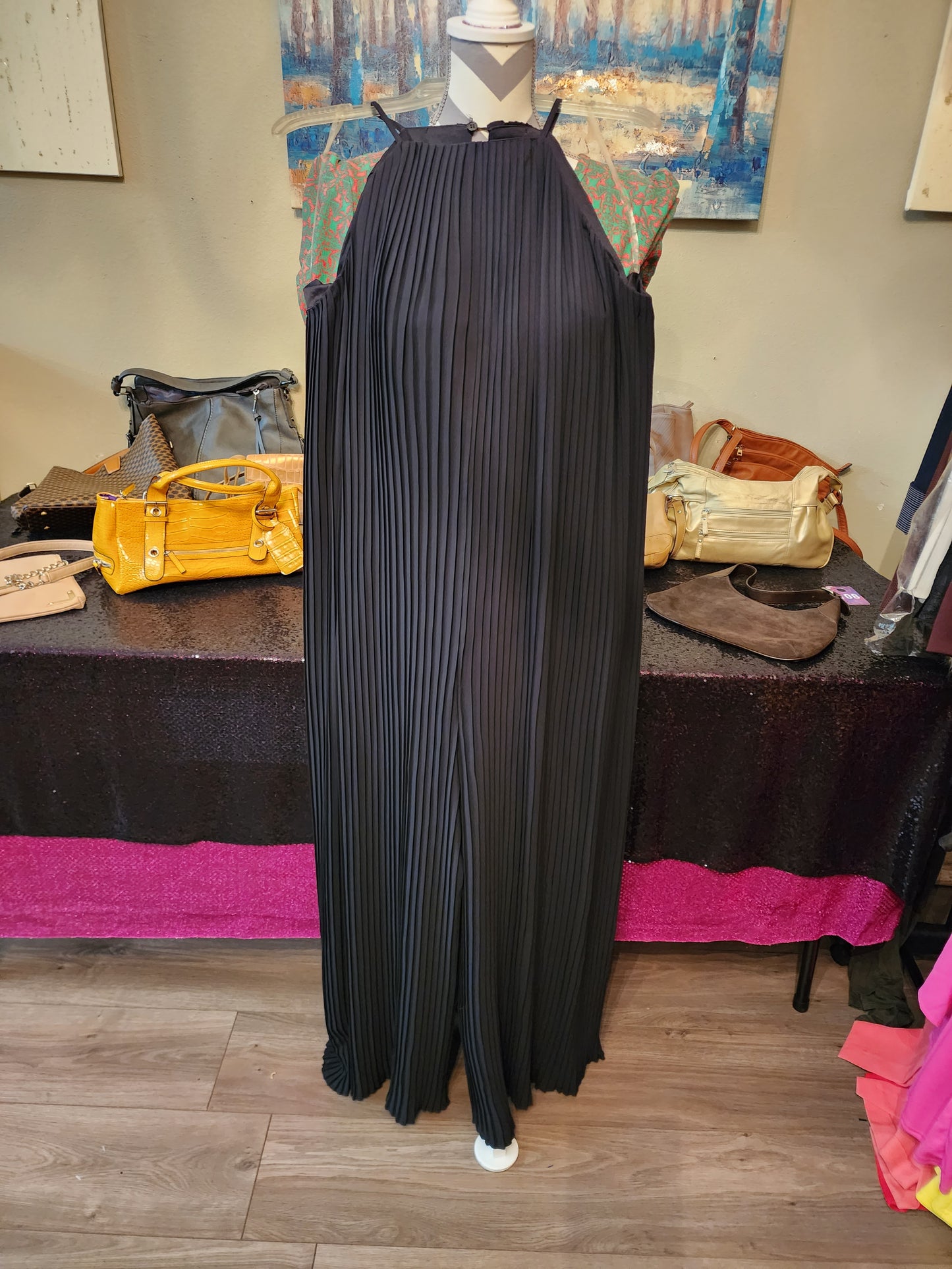 Est. 1946 Black pleated Jumpsuit