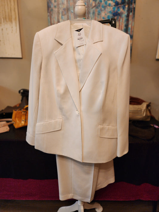 Crisp White 2 Pc Suit (Pants)