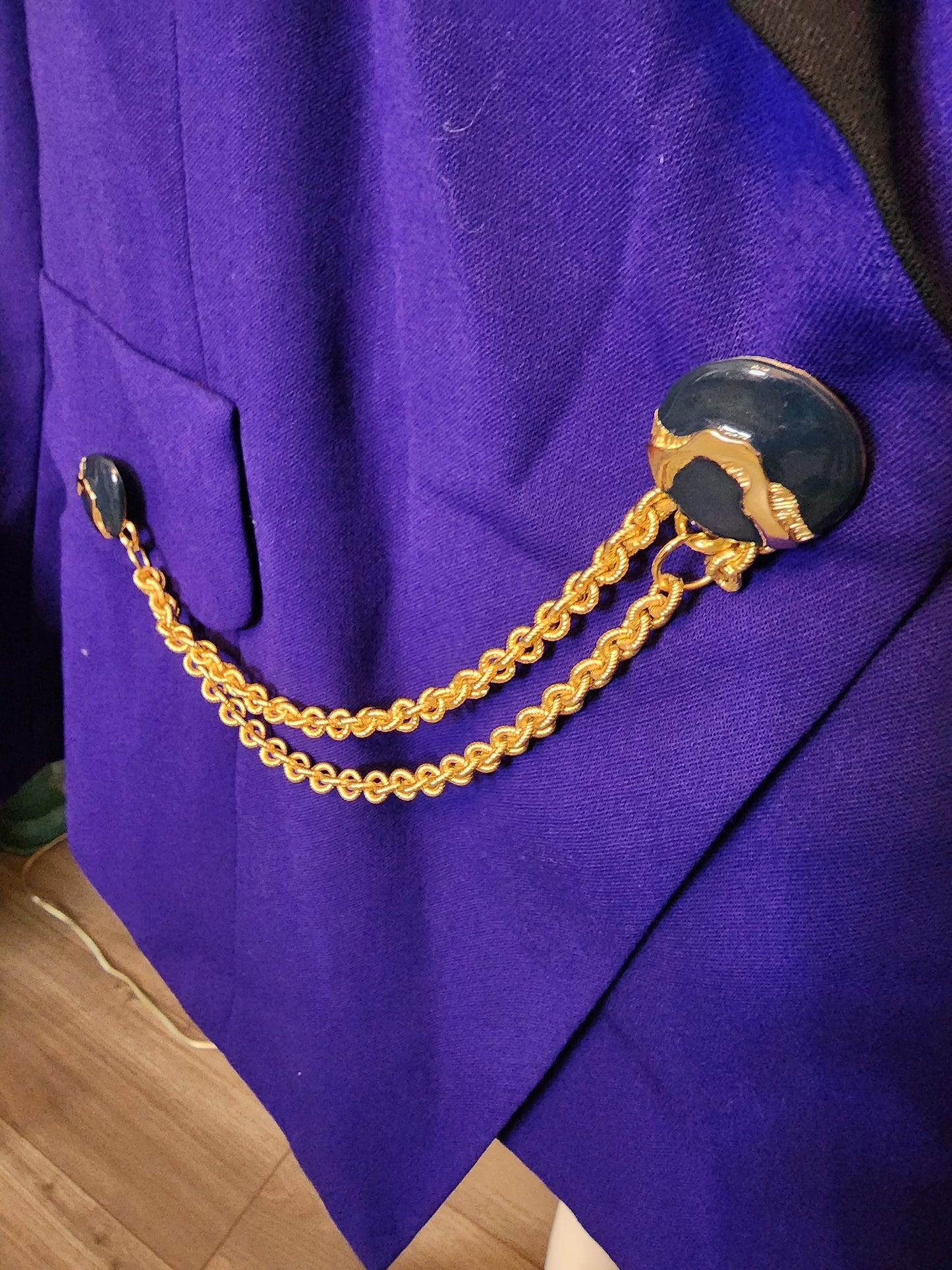 Alberto Makali 2 Piece Suit in Royal Blue with Black Lapel