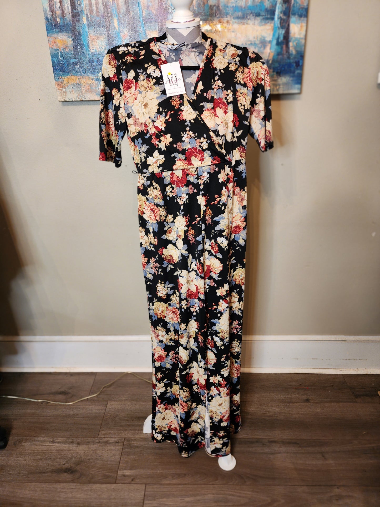 Stiletto's Blue Floral Maxi Dress