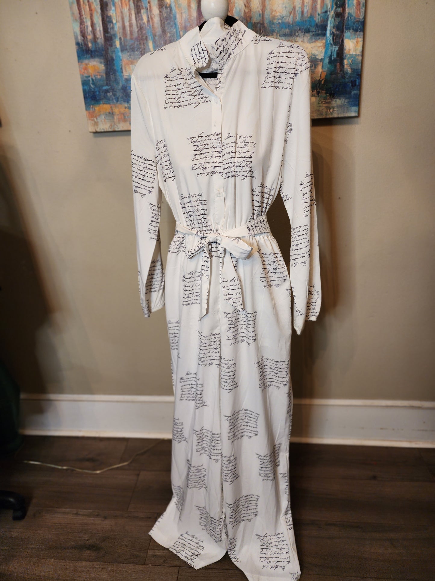 Read All About It Belted Jumpsuit