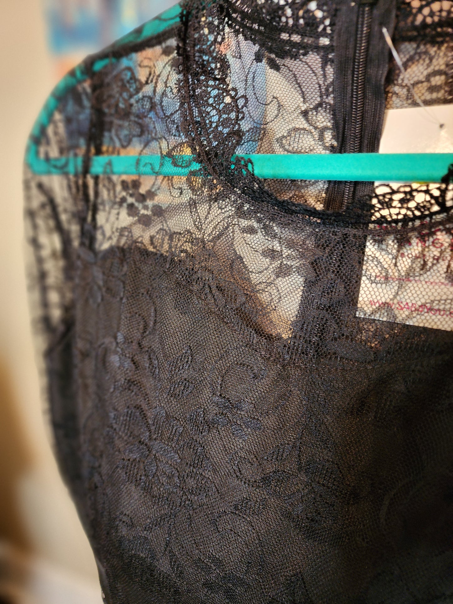 Black Lace and Knit Jumpsuit