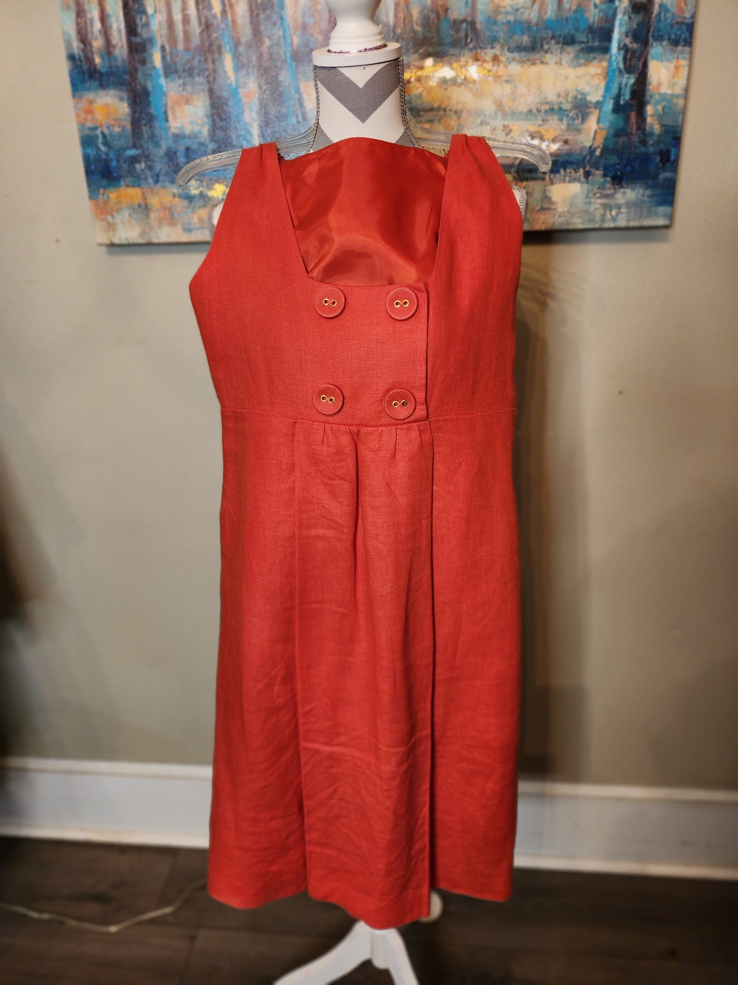 Talbot's Rust Linen Dress