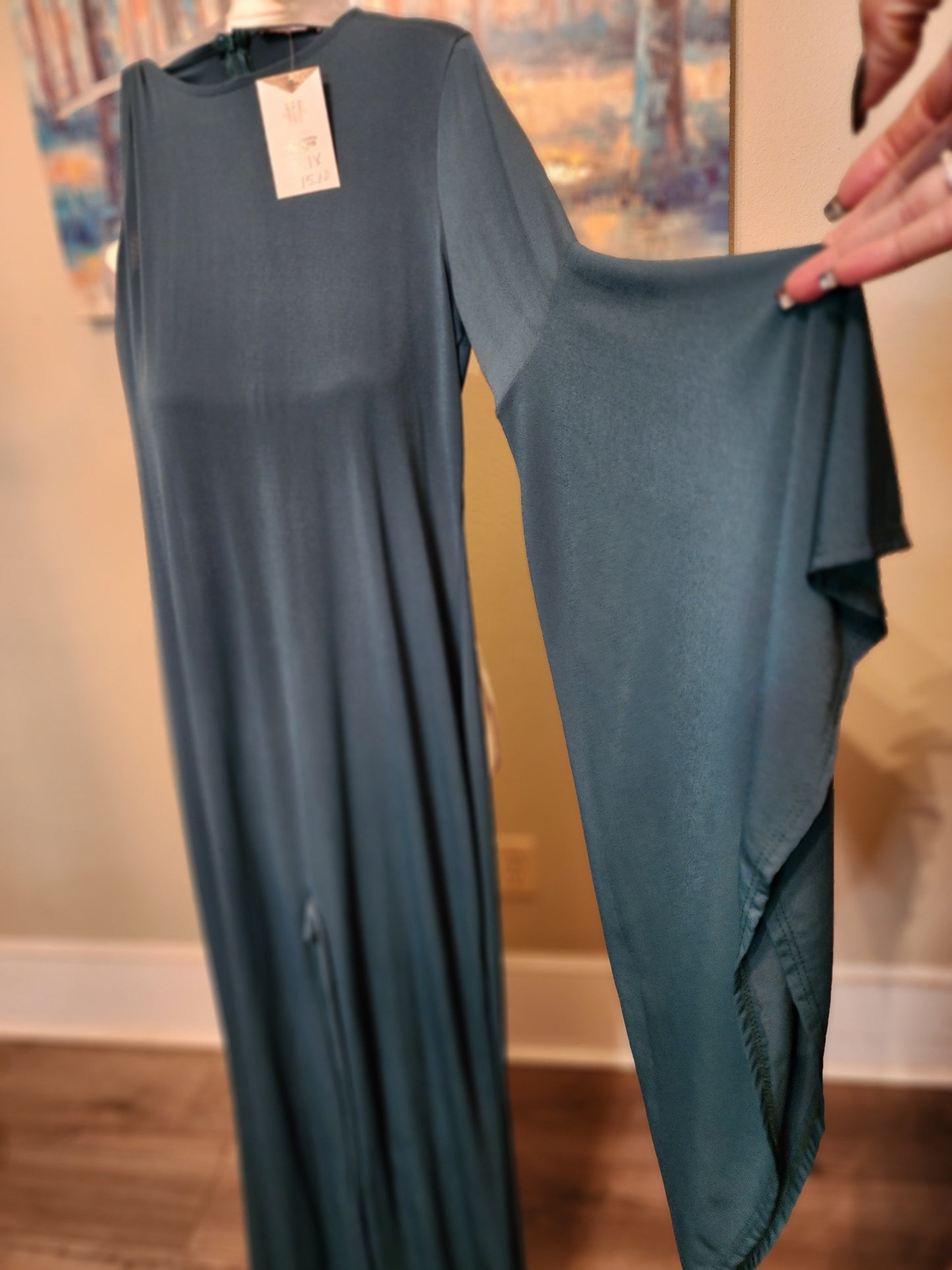 Fashion Nova Hunter Green One Arm Jumpsuit