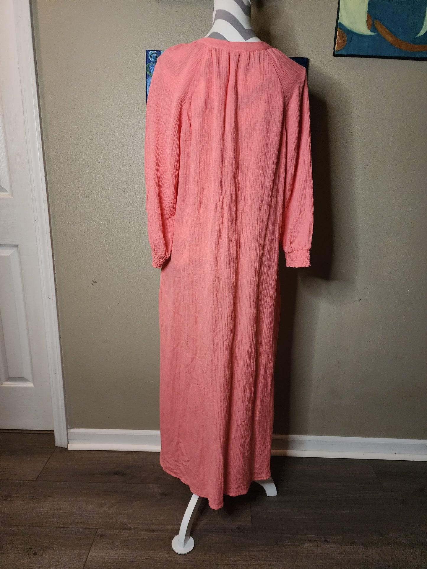 Byrn Gauze Dress Sun-kissed Coral