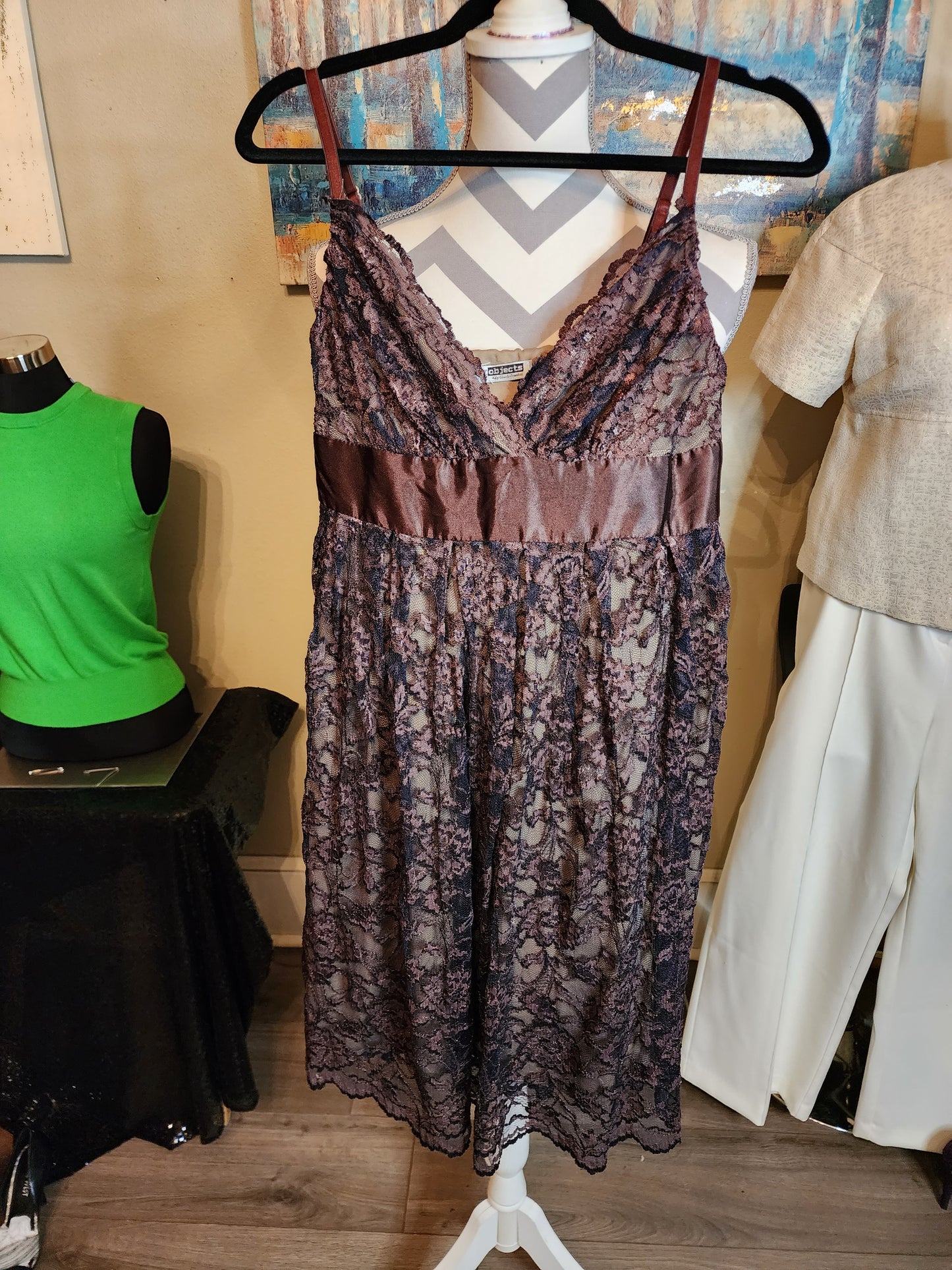 Necessary Objects Brown Lace Dress