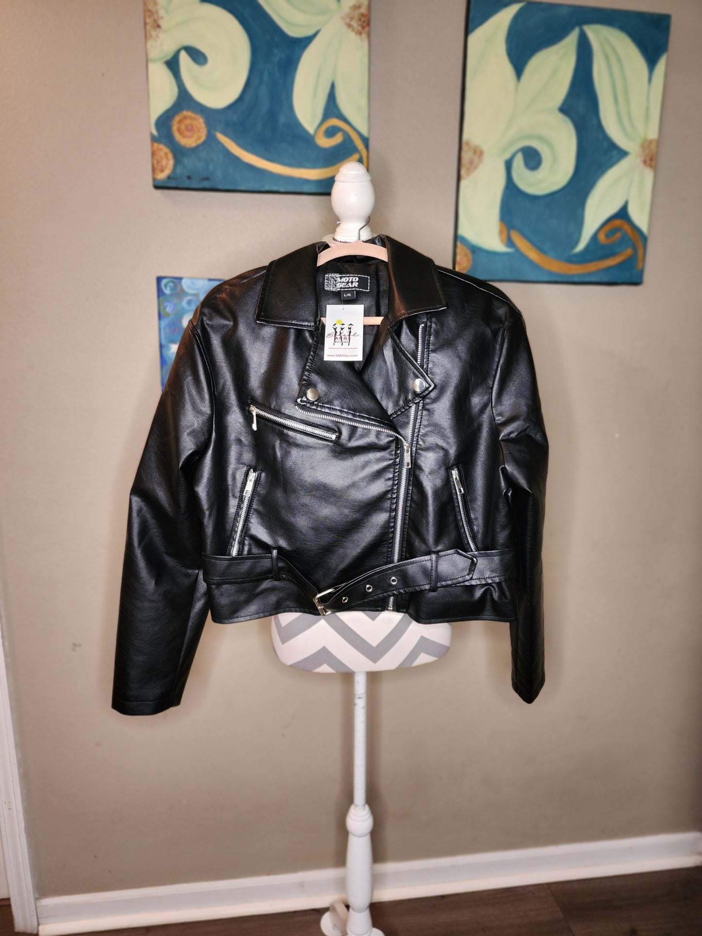 Moto Gear Black Faux Leather Jacket