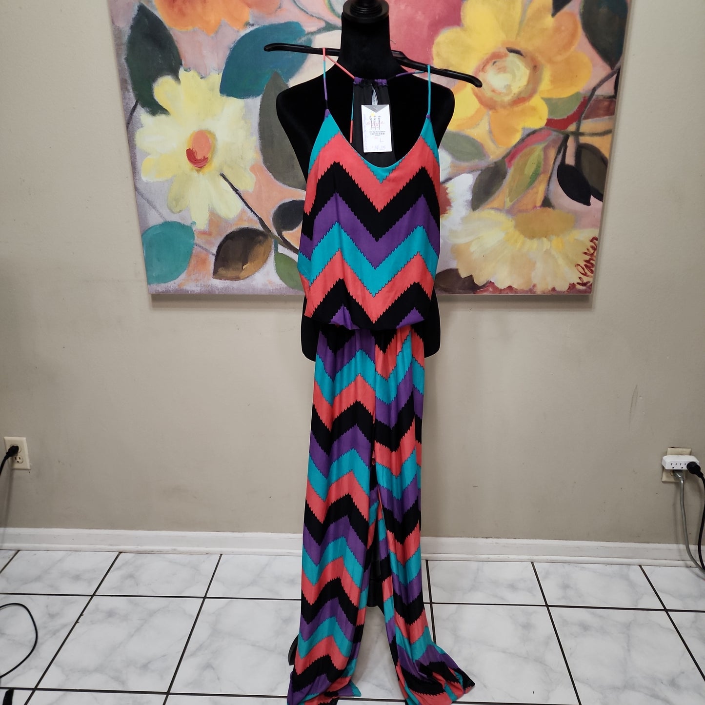 Iris Design Chevron Jumpsuit