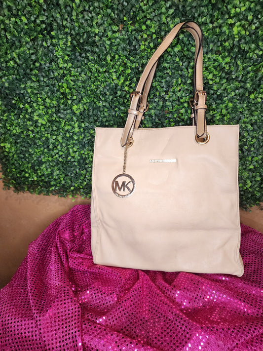 MK Cream Color Tote (Vegan Leather)