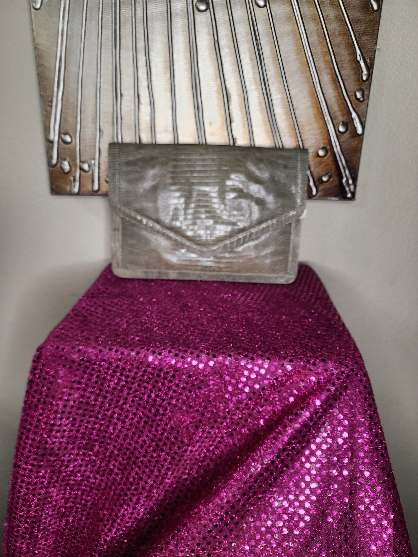 Green Leather Croc Clutch