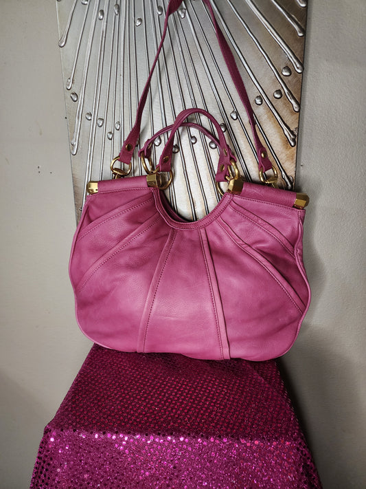 B Makowsky Bubble Gum Pink Handbag