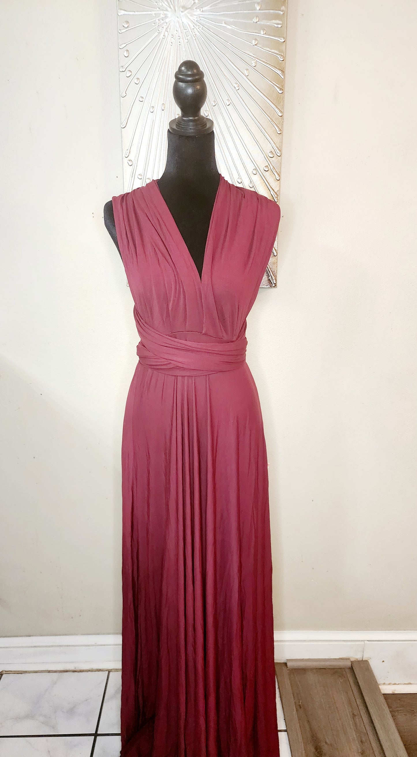 Lulu's Burgundy Wear It You Way Maxi Dress