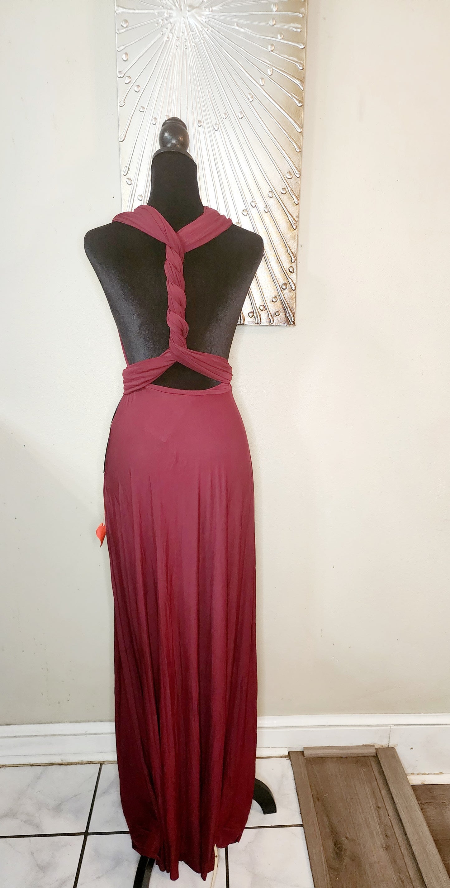 Lulu's Burgundy Wear It You Way Maxi Dress