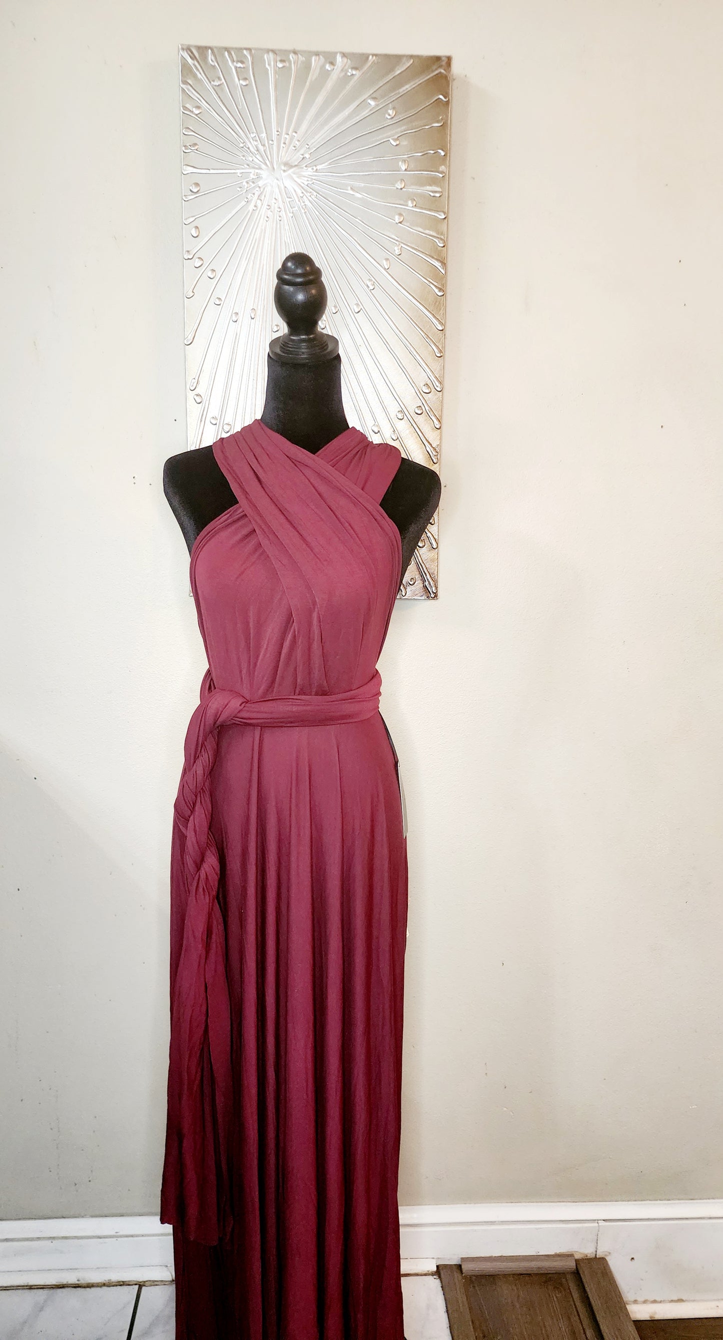 Lulu's Burgundy Wear It You Way Maxi Dress