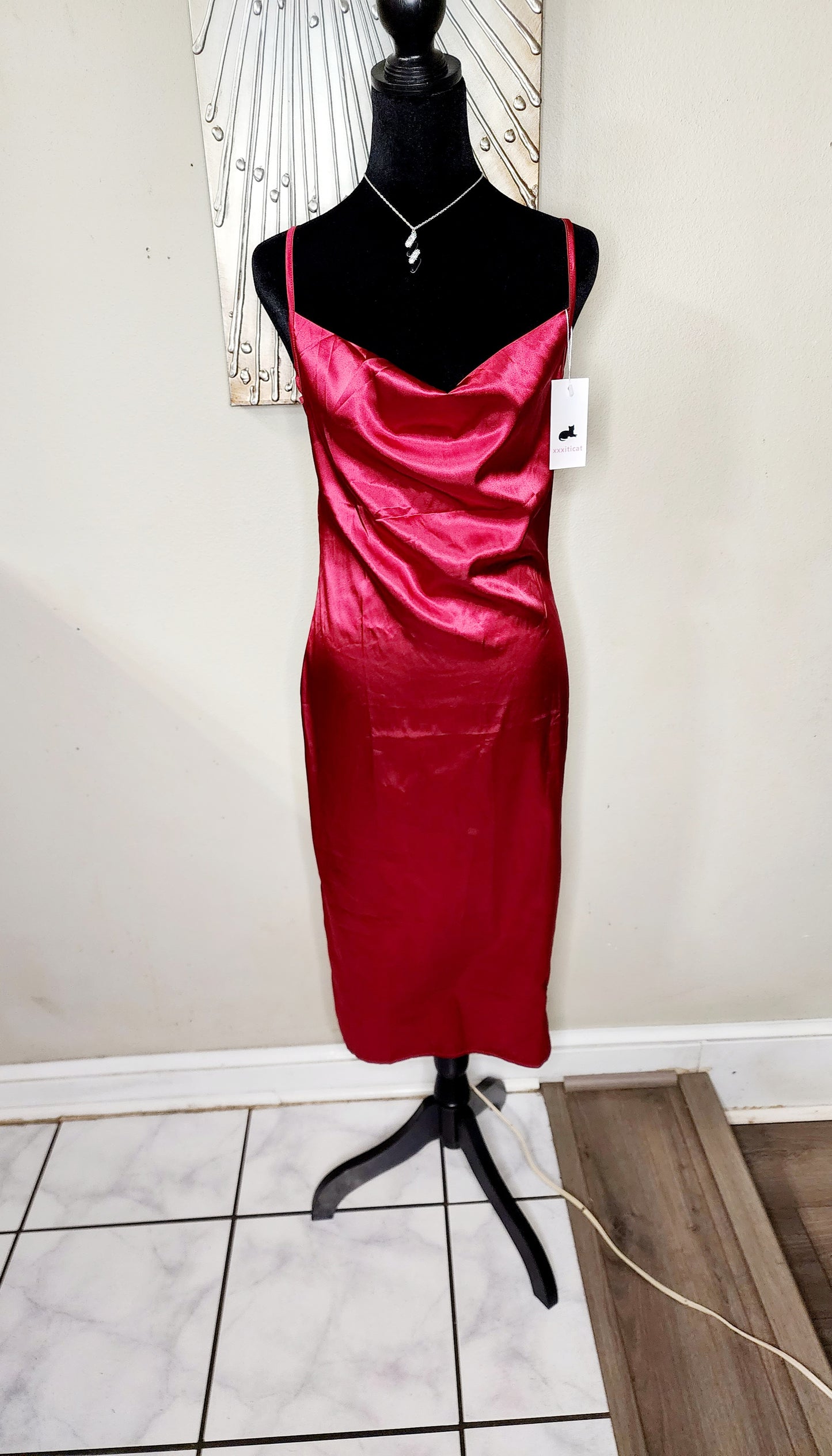 XXXiticat Burgundy Slip Dress