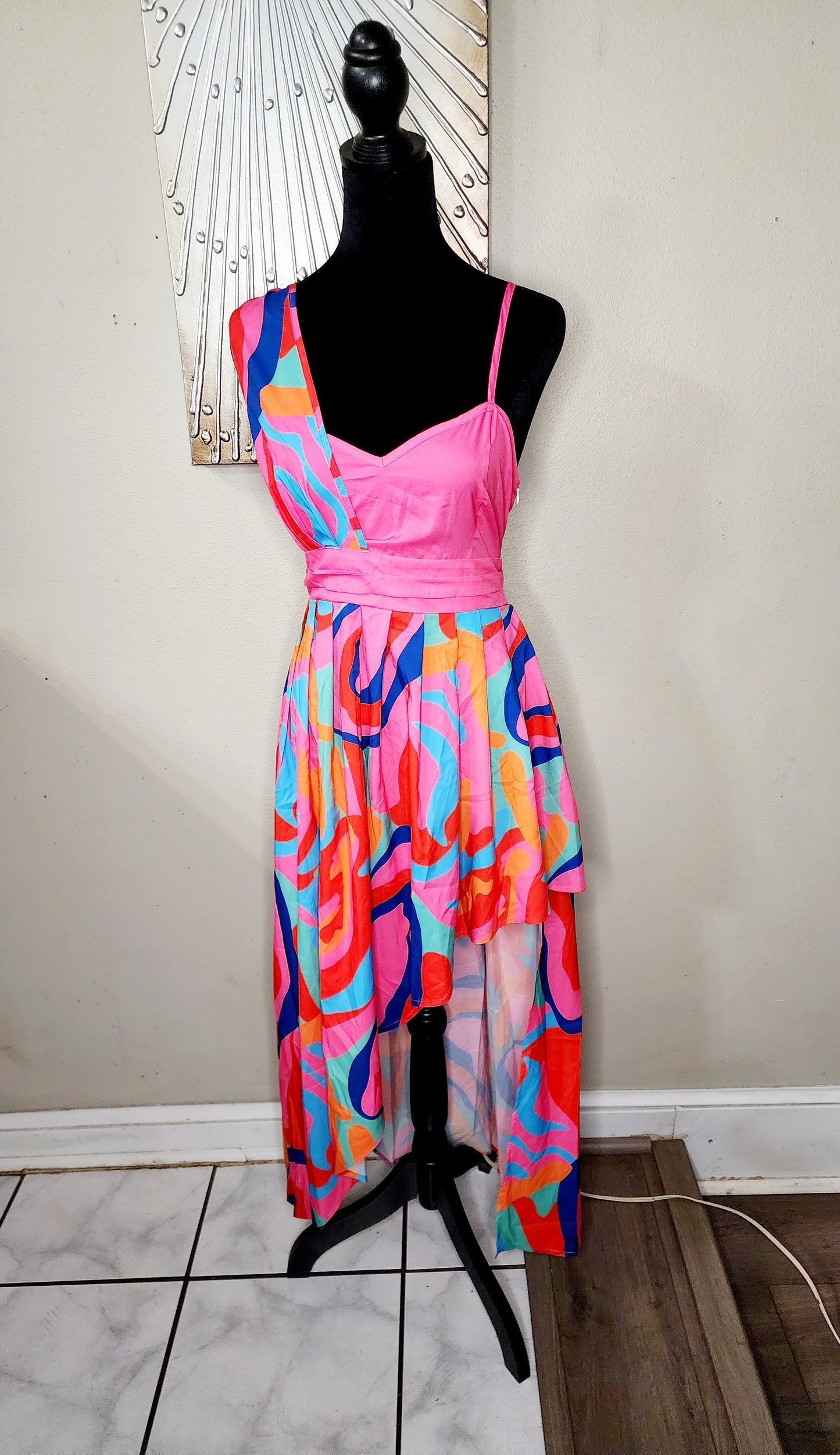 Color Explosion High Low Dress