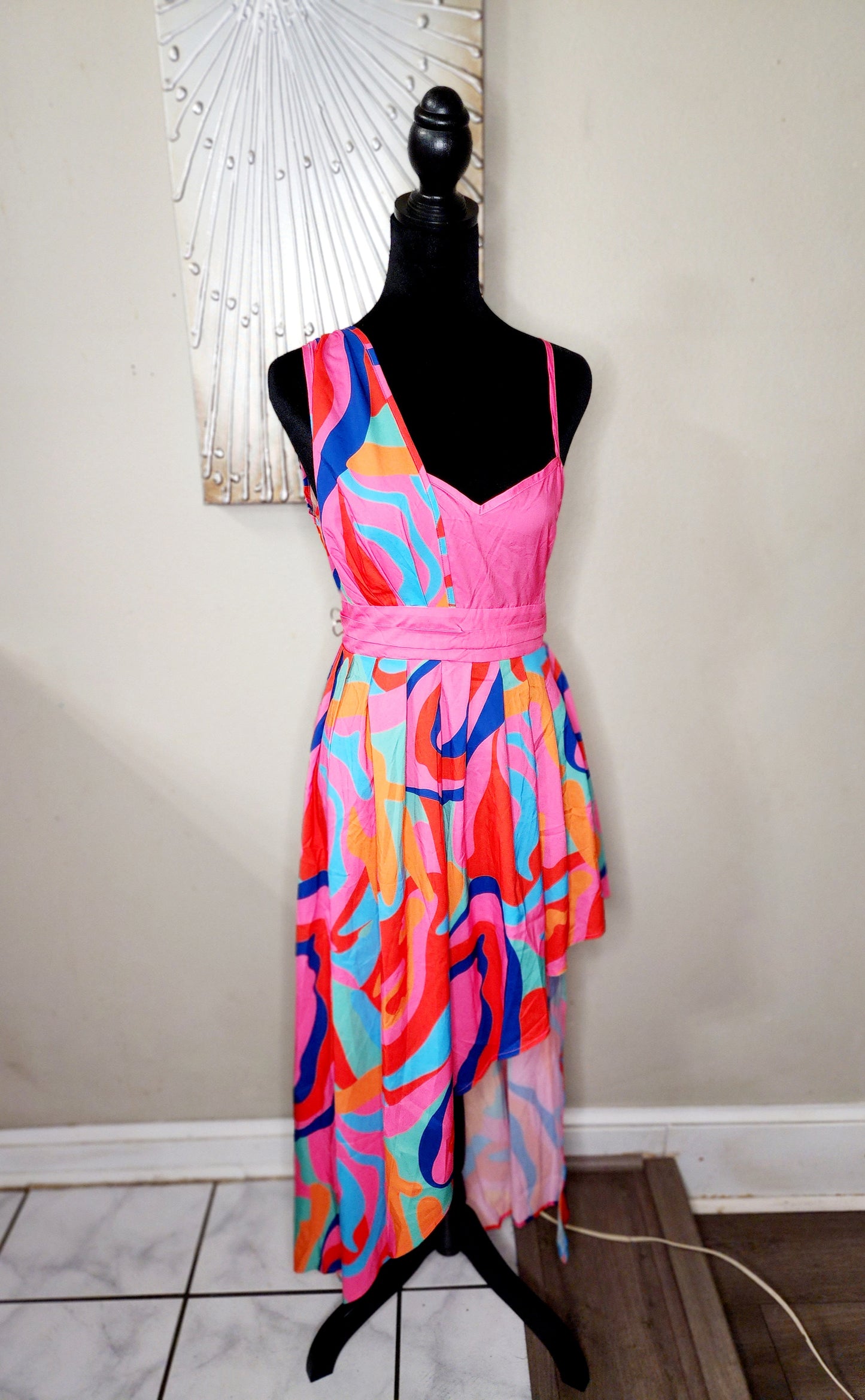 Color Explosion High Low Dress