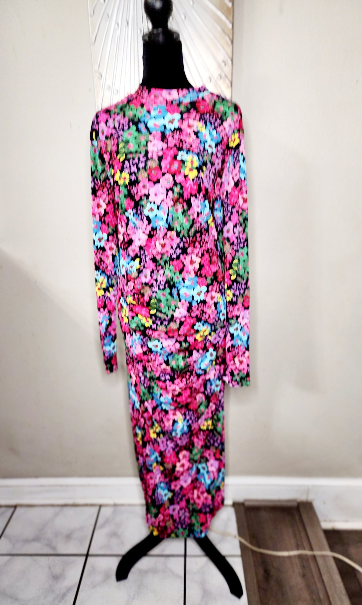 Future Collective Floral Print Dress with Ruching