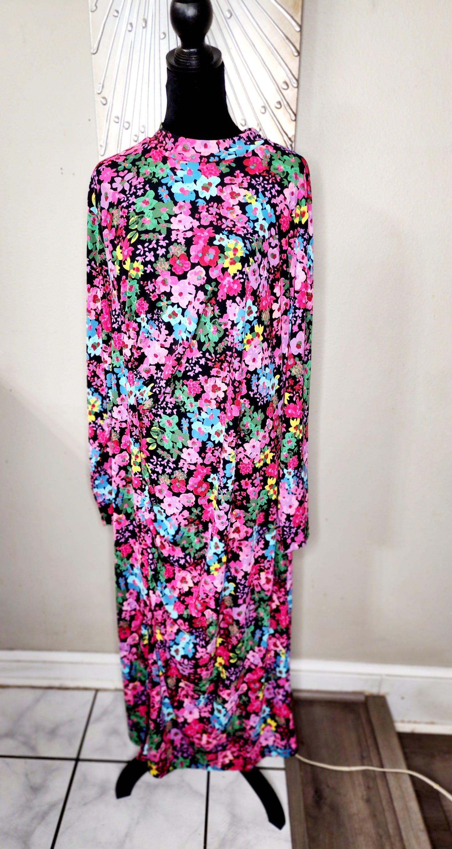 Future Collective Floral Print Dress with Ruching