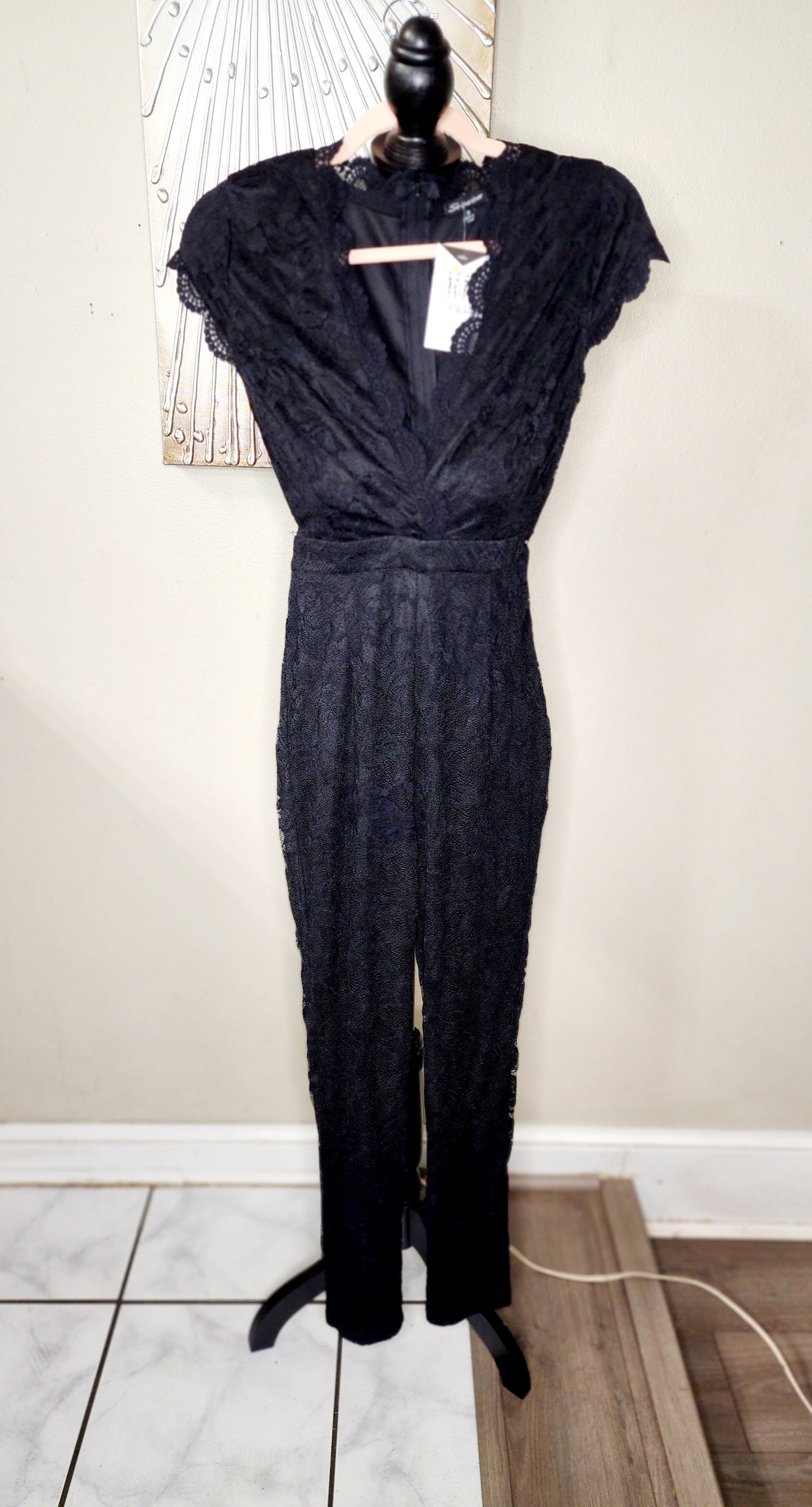 Shine Star Black Lace Jumpsuit