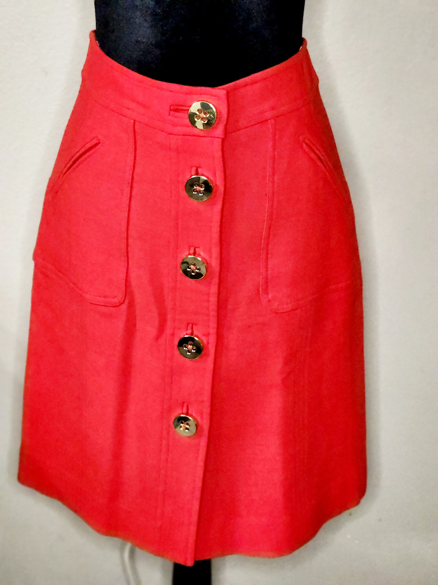 All Original Milly of New York Red Pencil Skirt