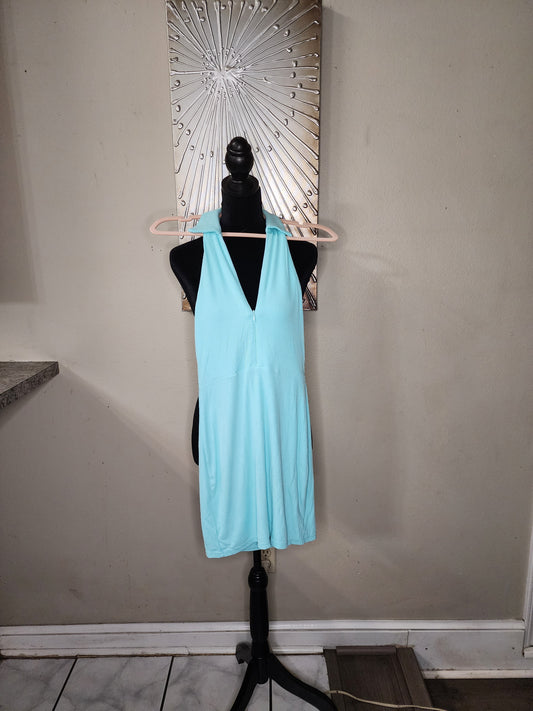 All the Ways Powder Blue Halter Mini Dress