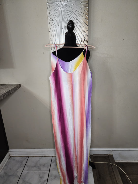 Love In Multi Stripe Maxi Dress