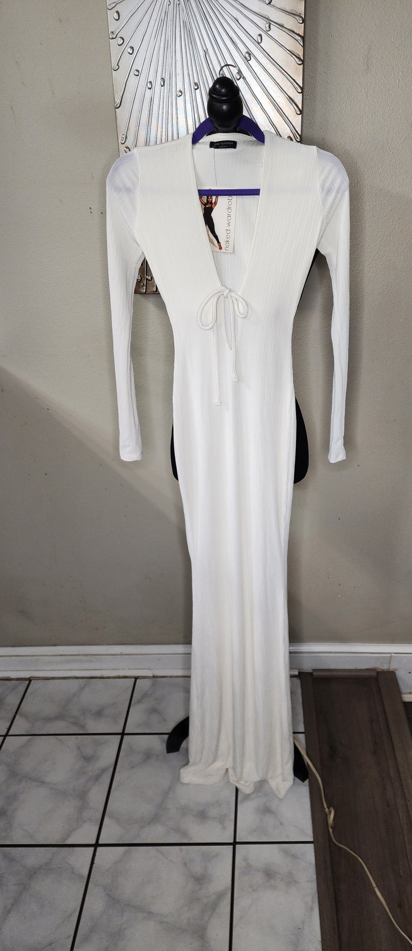 Naked Wardrobe White Maxi Dress