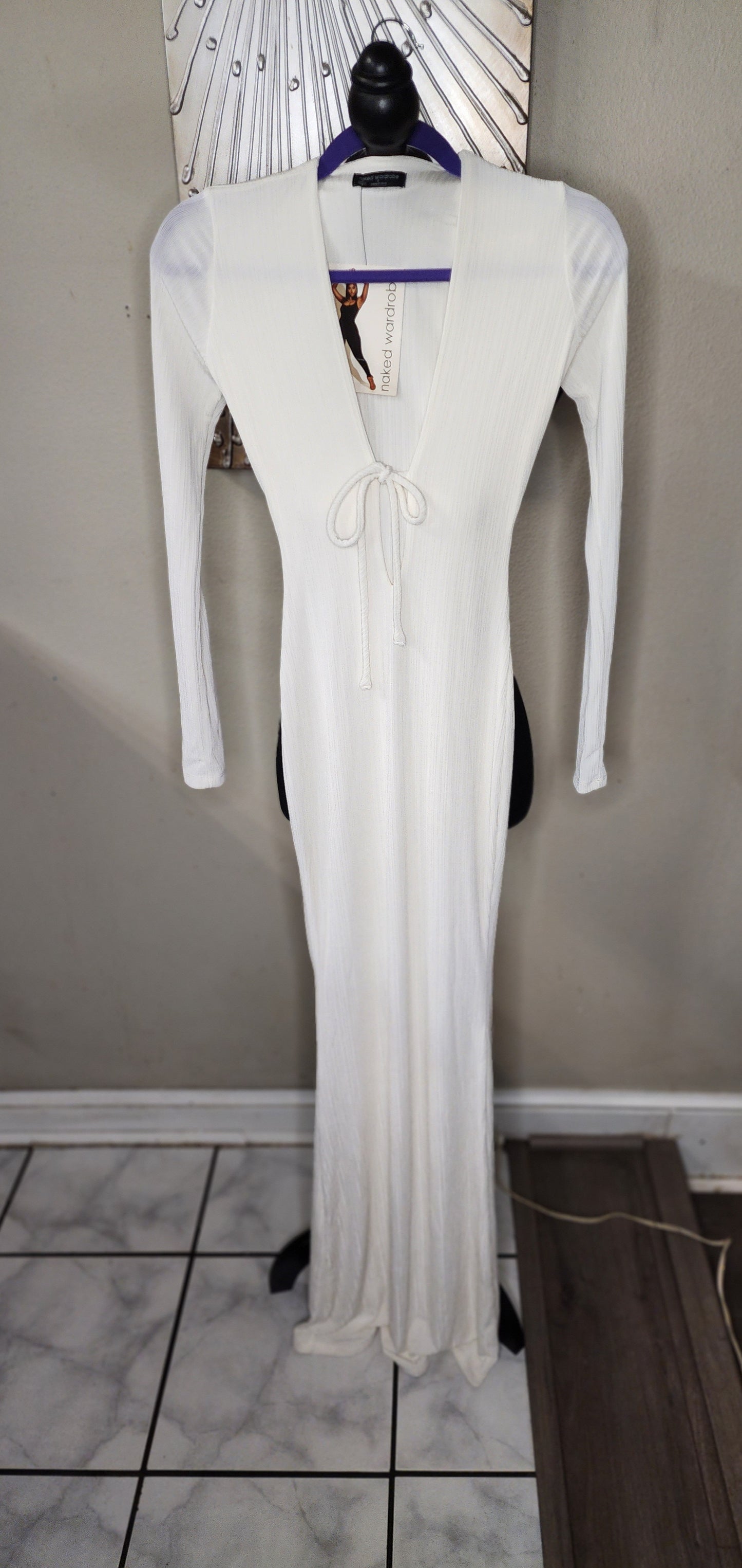 Naked Wardrobe White Maxi Dress