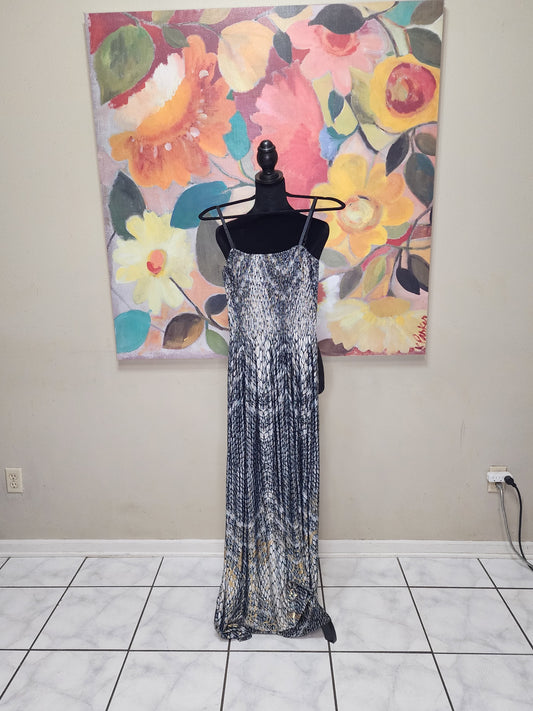 Shoreline Black, Gray and Gold Marble Sundress