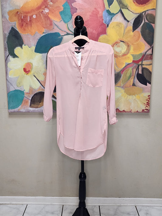 Wishful Park Sheer Dusty Rose Blouse