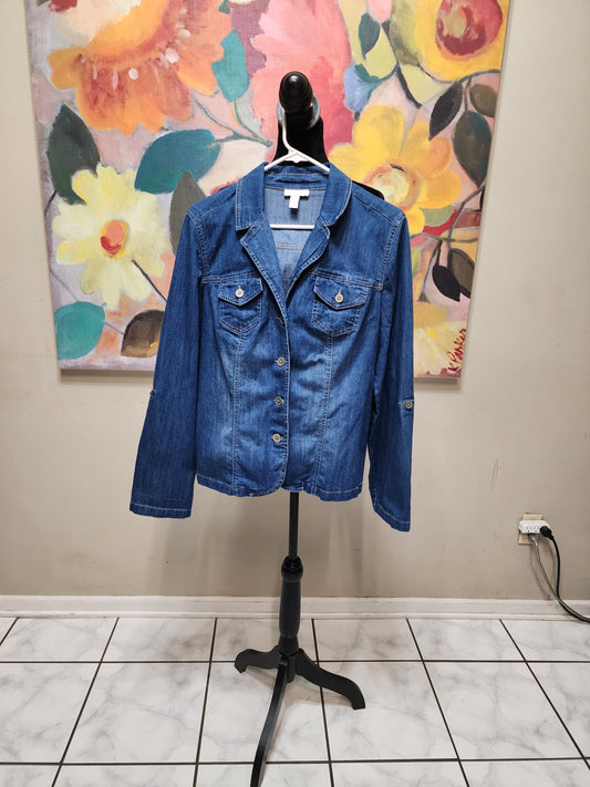 Charter Club Belted Denim Jacket