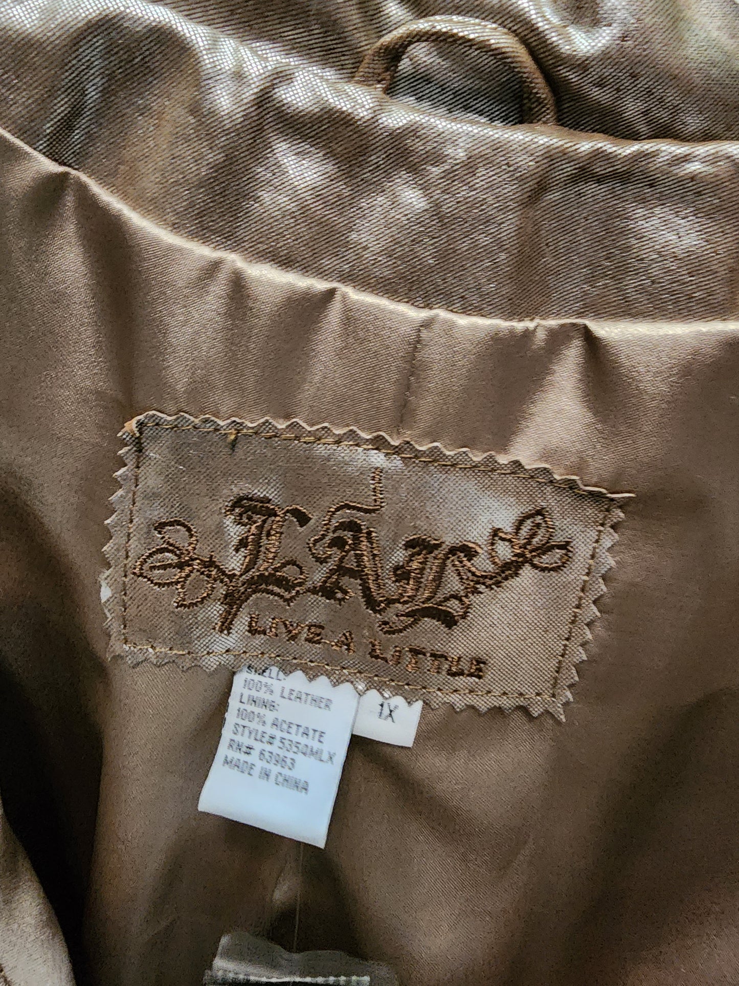 Live a Little Silver and Gold Genuine Leather Jacket