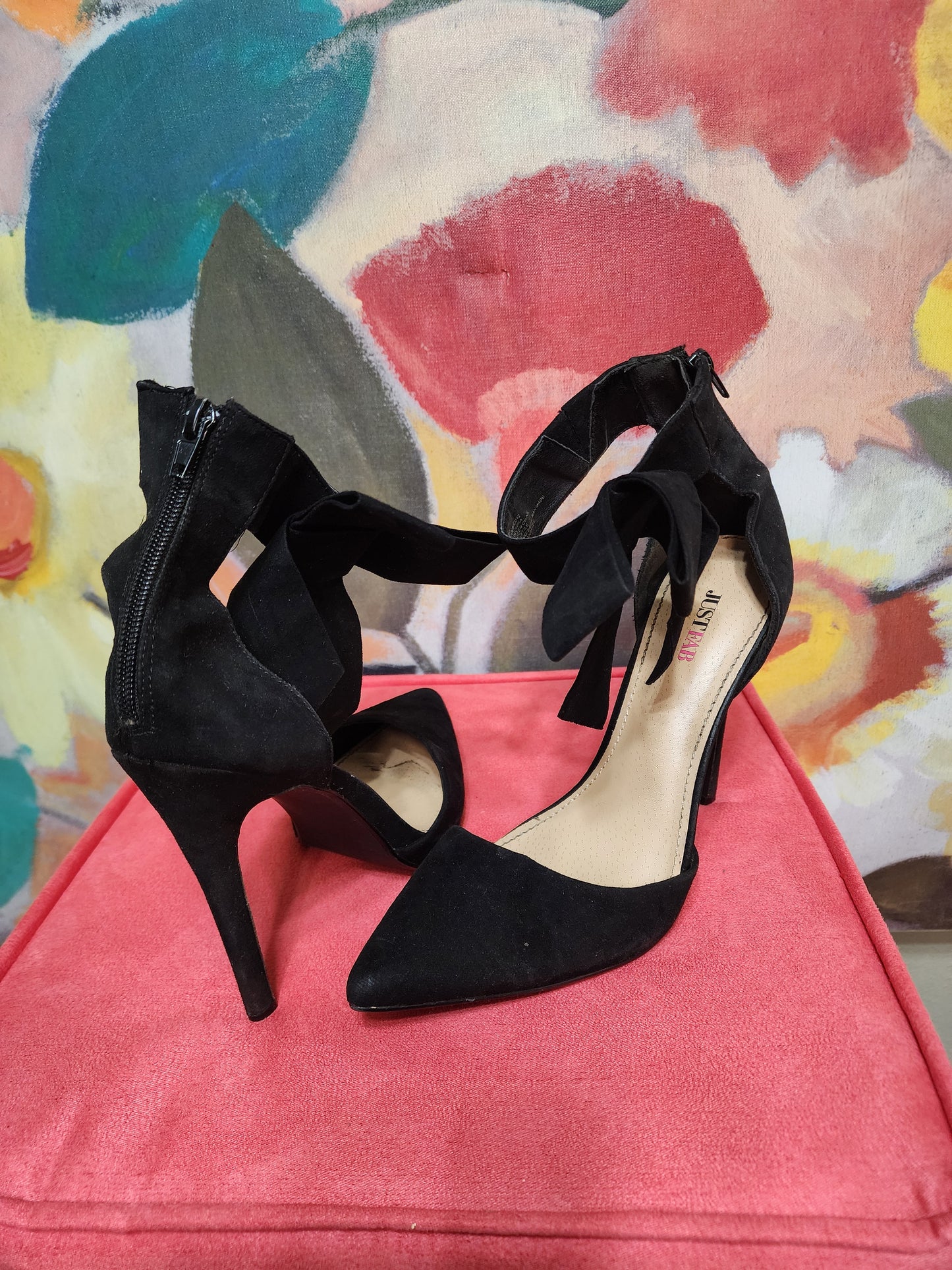 Just Fab Black Present Heels