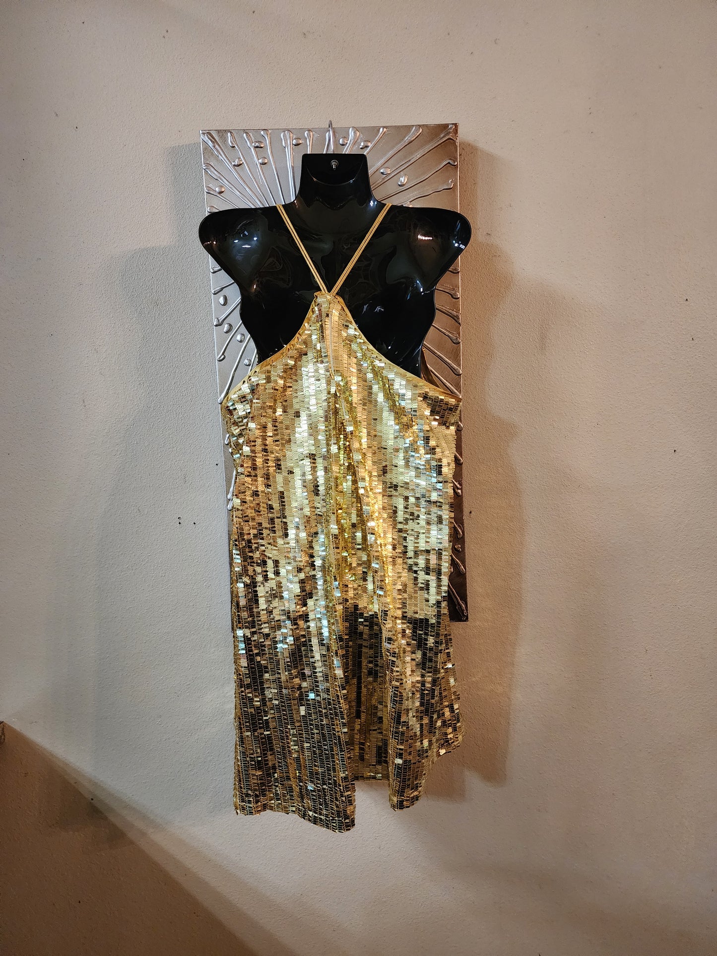 Glam Gold Sequin Mini Dress