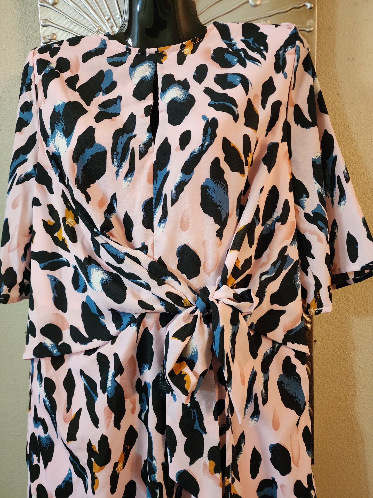 TCEC Pink Animal Print Mini Dress