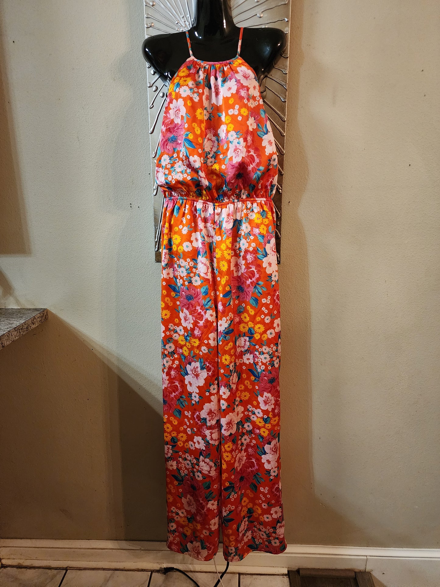 Sugarlips Floral Print Wide Leg Jumpsuit