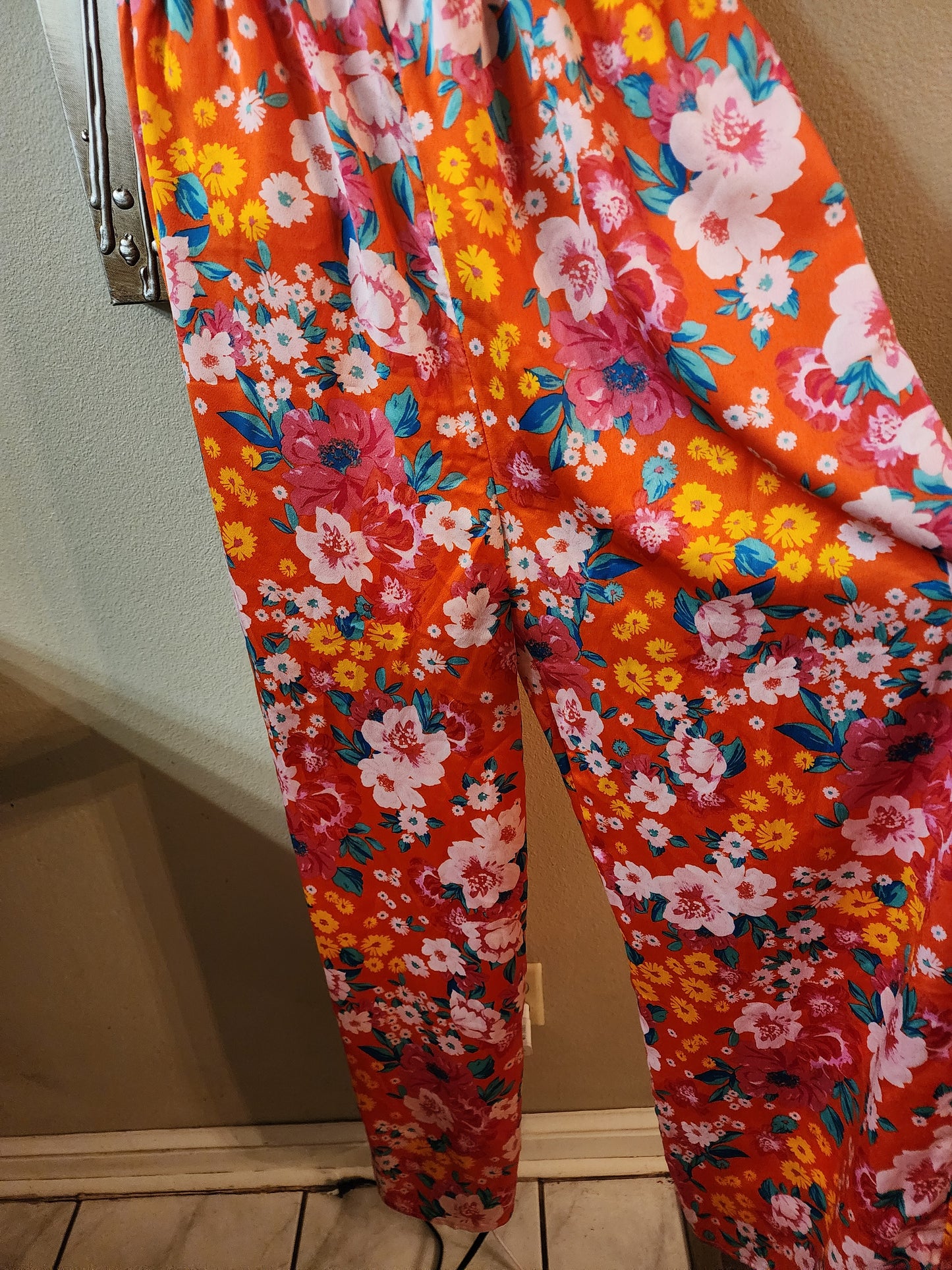 Sugarlips Floral Print Wide Leg Jumpsuit