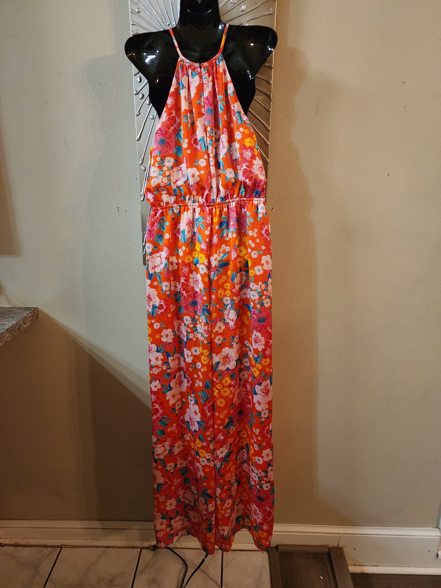 Sugarlips Floral Print Wide Leg Jumpsuit