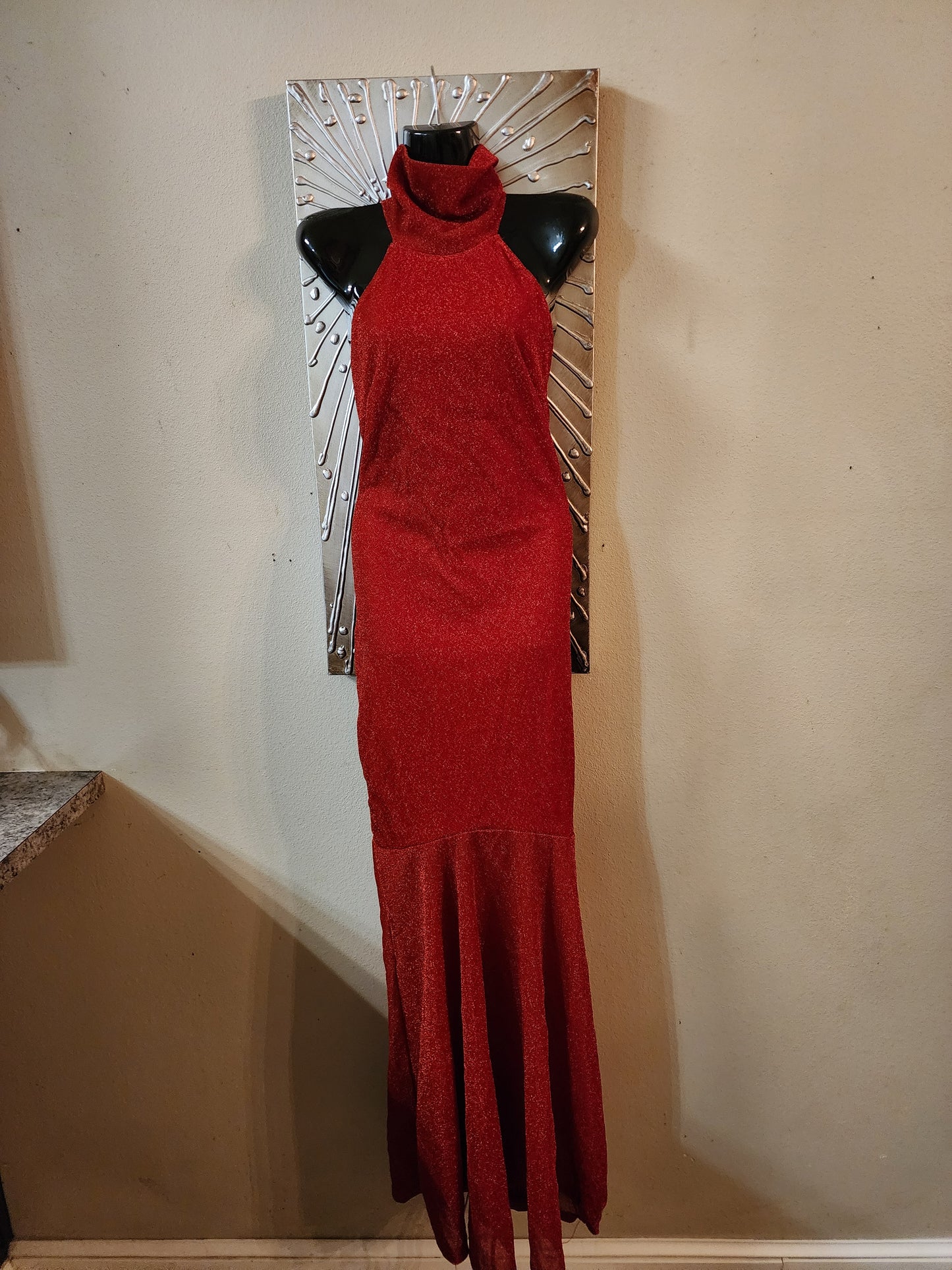 CBR Red Glitter Fishtail Maxi