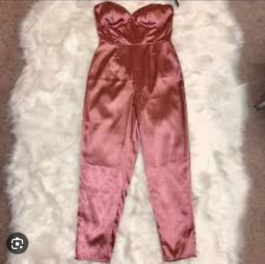 Trixxi Clothing Company Mauve Strapless Jumpsuit